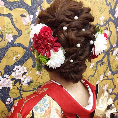 ヘアセット,ヘアアレンジ,前撮り,小松市振袖専門店あかね