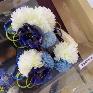 小松市振袖専門店あかね,髪飾り,青振袖